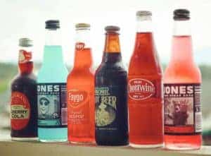 sodas in glass bottles