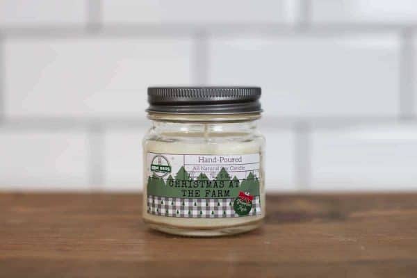 christmas at the farm hand poured soy candle