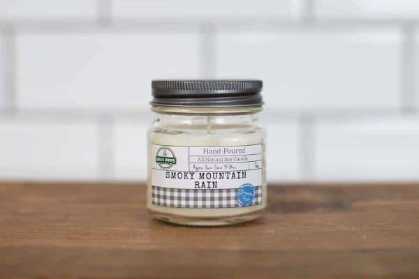 smoky mountain rain hand poured soy candle