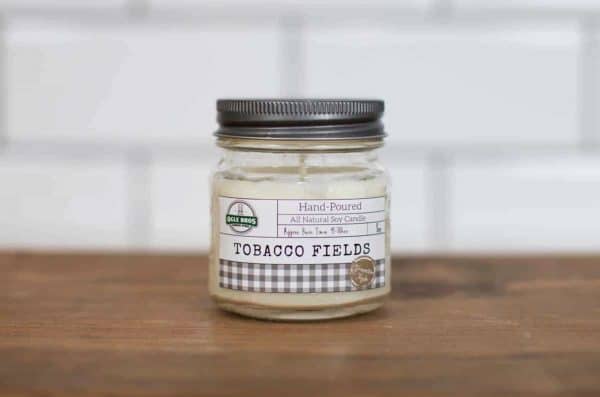 tobacco fields hand poured soy candle