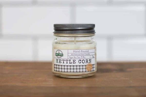 kettle corn hand poured soy candle