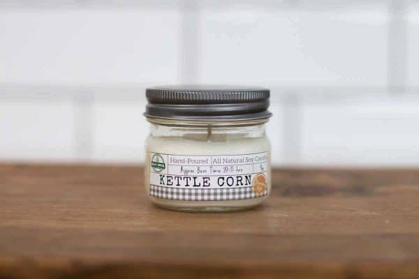 kettle corn small hand poured soy candle