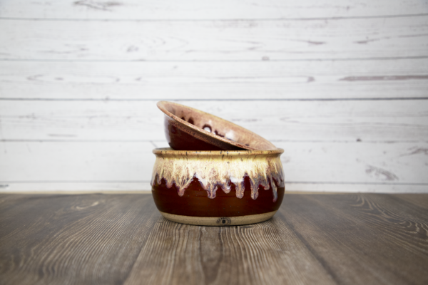 brown and white deep chill bowl