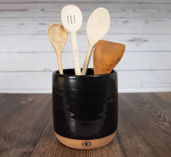 blackish brown utensil holder