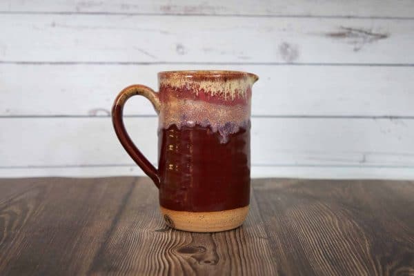 reddish brown handmade small pitcher