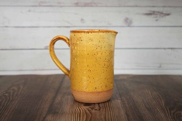yellow handmade small pitcher