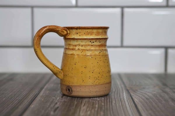 yellow handmade mug