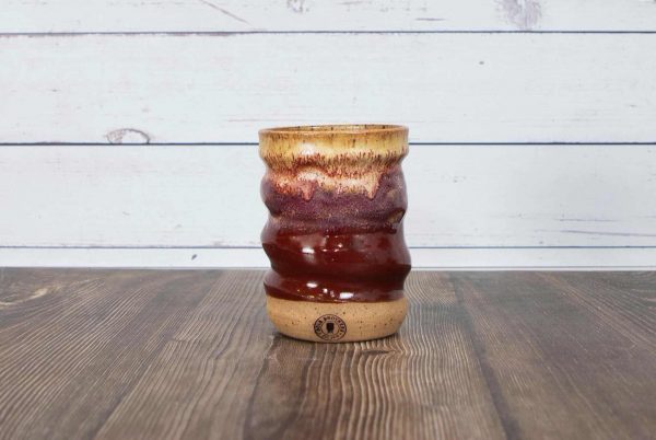 twisted reddish brown handmade tumbler