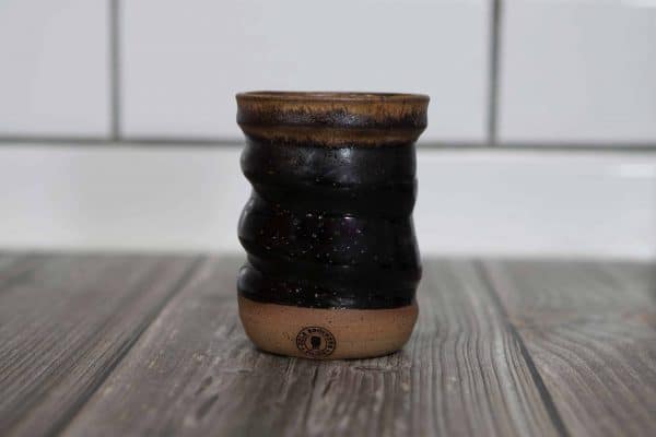 blackish brown twisted tumbler