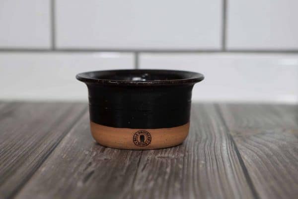 blackish brown handmade salsa bowl