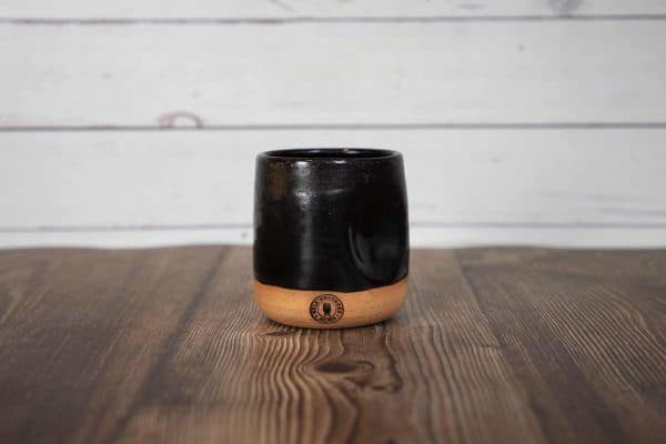 blackish brown handmade dented tumbler