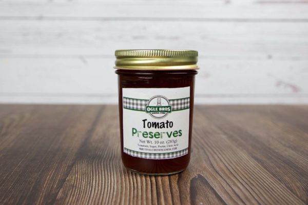 tomato preserves in a jar