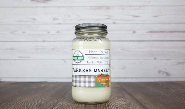 farmers marketing large jar candle