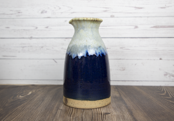 navy and blue wine decanter