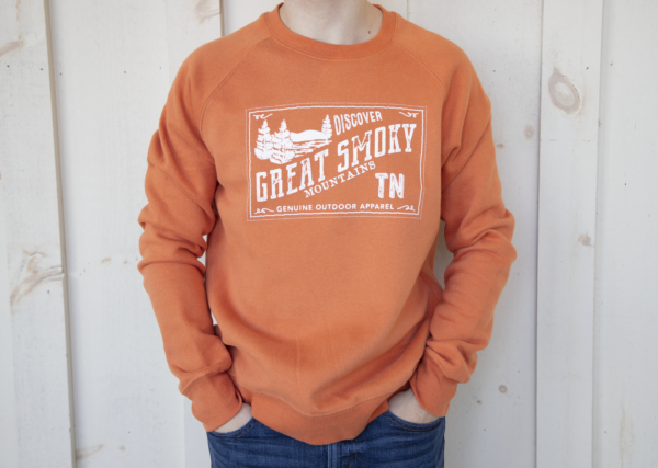 orange great smoky mountains sweatshirt