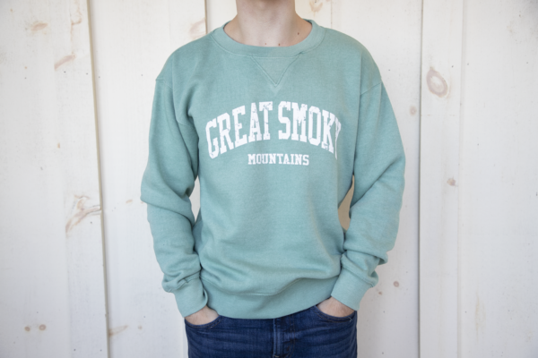 mint green great smoky mountains sweatshirt