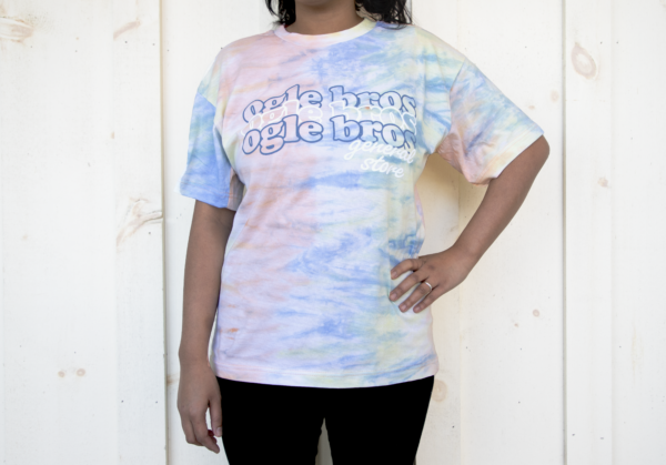 ogle brothers logo short sleeve t-shirt rainbow