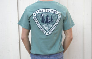 mt spruce triangle patch short sleeve t-shirt