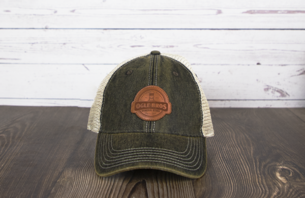 ogle brothers black trucker hat