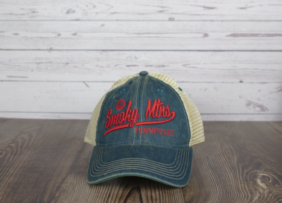 marine blue smoky mountains tennessee trucker hat