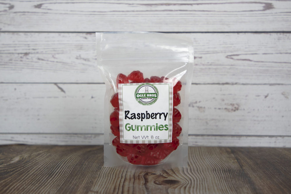 raspberry gummies from Ogle Brothers General Store