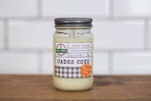 Cades Cove candle from Ogle Brothers General Store in Sevierville