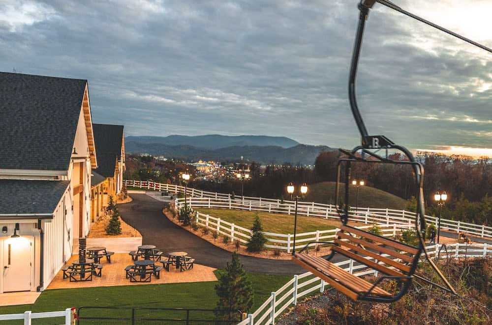 chairlift attraction at SkyLand Ranch in Sevierville TN