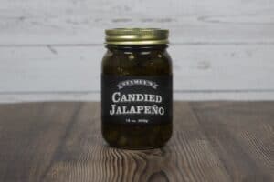 jarred candied jalapenos from Stamey's
