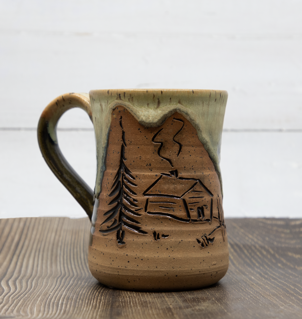 Carved Mug- Cabins - Ogle Brothers General Store