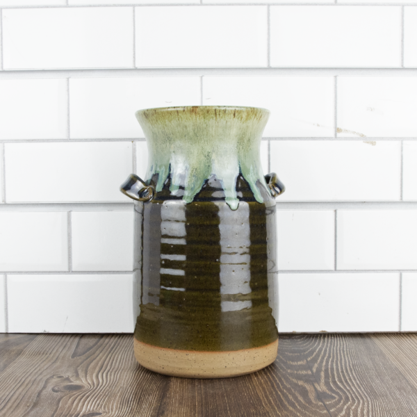 Milk Can Vase -Olive