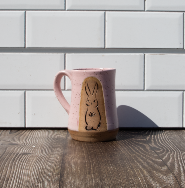 Carved Mug- Bunny – Pink