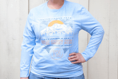 Powder Blue Long Sleeved Shirt w/GSM