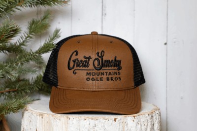 Brown Oil Cloth Blk Trucker