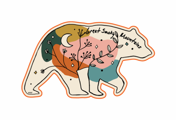 Bear Spirit Moon - Mini Sticker