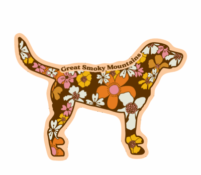 Canine Floral- mini sticker